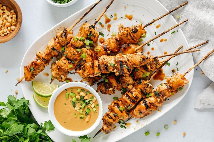 Little Billy's Thai Peanut Chicken Skewers